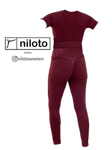 ست سیملس لگ و کراپ آستین کوتاه (08230)