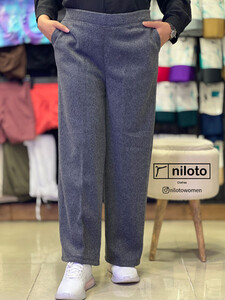 شلوار فوتر دو نخ نیم بگ طوسی تیره (160123)