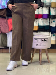 شلوار فوتر دو نخ نیم بگ قهوه ای(160139)