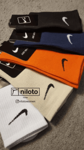 جوراب ساق بلند طرح نایک کد هفت (101307)