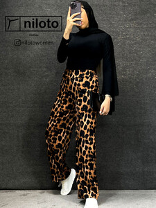 شلوار بگ پلنگی کد (12005)