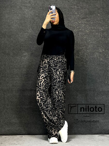 شلوار بگ پلنگی کد (12001)