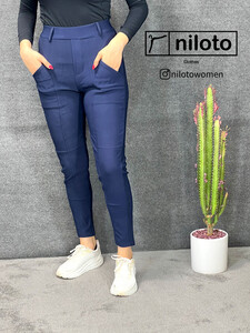 شلوار-جیبدار-(سورمه-ای)