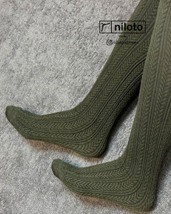 جوراب-شلواری-بافت-(سبز-ارتشی)
