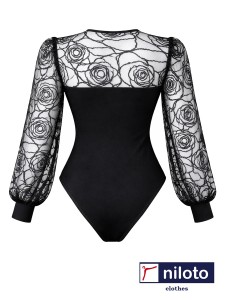 بادی گیپور مجلسی طرح گل رز (18452)