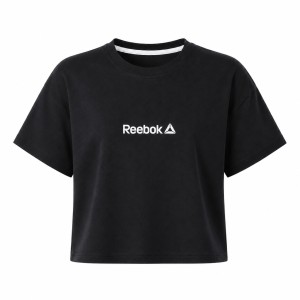 کراپ آستین کوتاه طرح Reebok