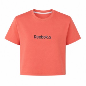 کراپ آستین کوتاه طرح Reebok