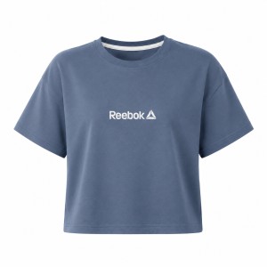 کراپ آستین کوتاه طرح Reebok