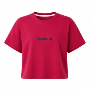کراپ آستین کوتاه طرح Reebok