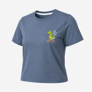 کراپ آستین کوتاه طرح Bike