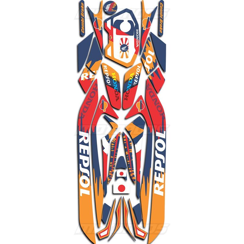 پد کامل ژله ای هوندا کلیک/واریو 150 طرح REPSOL