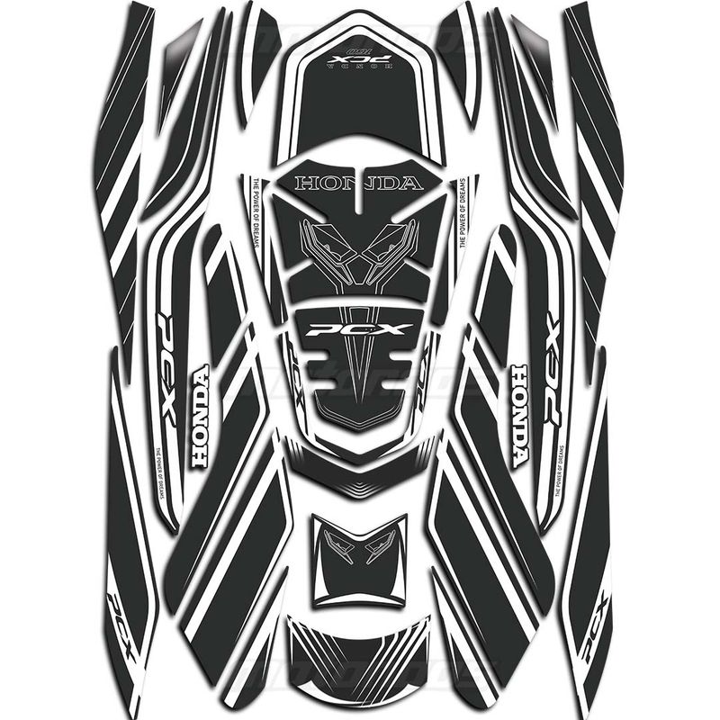 پد ژله ای کامل بدنه موتور HONDA PCX 160 مشکی سفید 