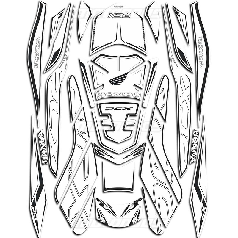 پد ژله ای کامل بدنه موتور HONDA PCX 160 سفید