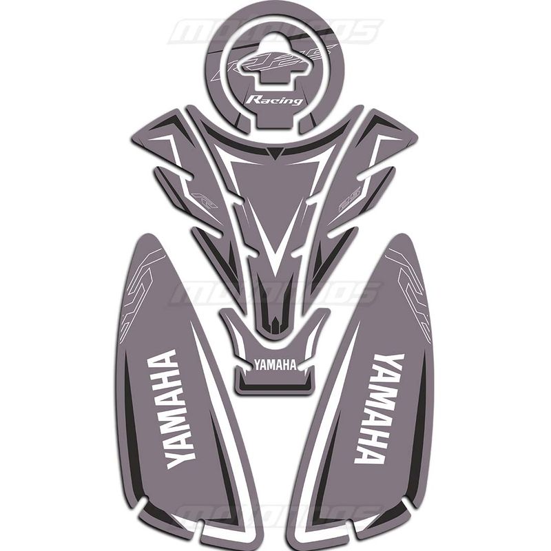 پد ژله‌ای باک موتور یاماها YAMAHA R25 طوسی سفید