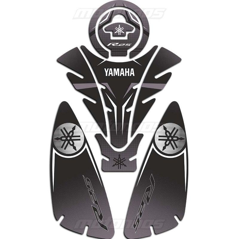پد ژله‌ای باک موتور یاماها YAMAHA R25 مشکی طوسی