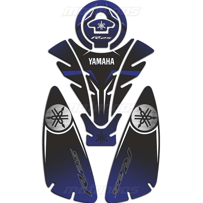 پد ژله‌ای باک موتور یاماها YAMAHA R25 آبی مشکی