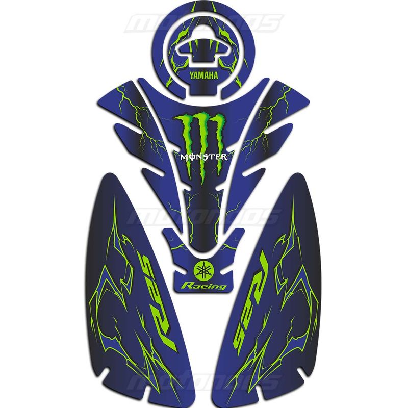 پد ژله‌ای باک موتور یاماها YAMAHA R25 طرح مانستر MONSTER