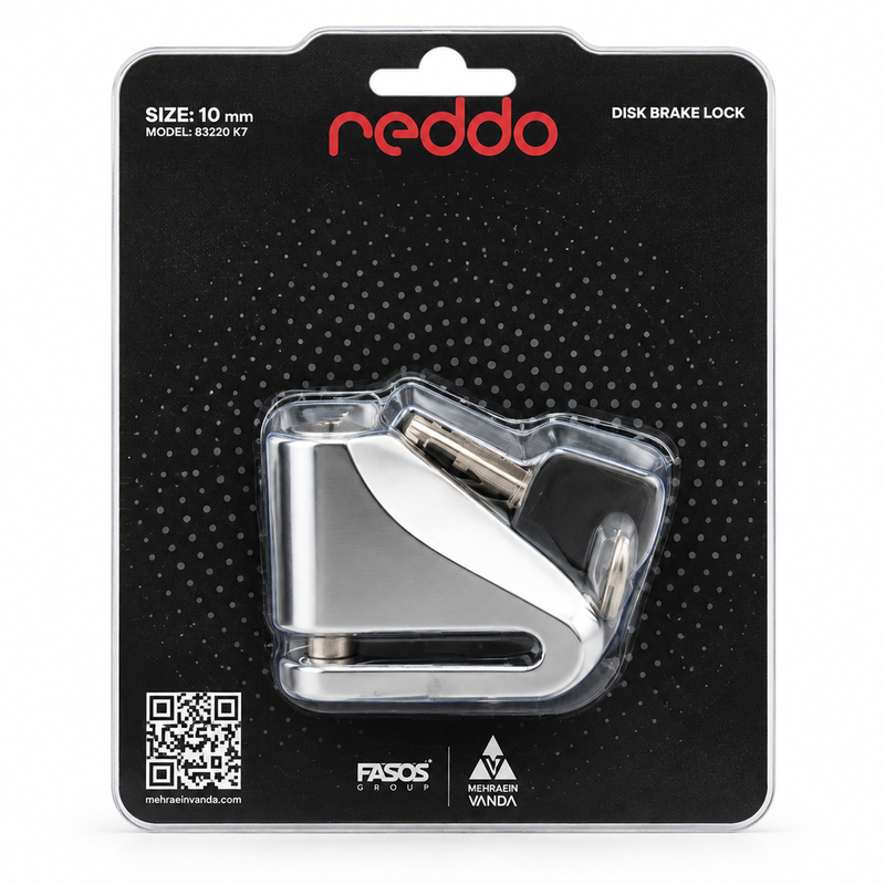 قفل دیسک موتورسیکلت reddo نقره ای