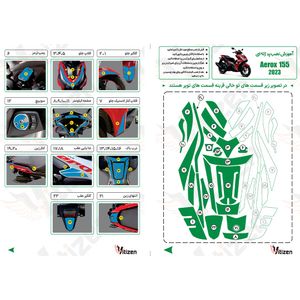 پد کامل ژله ای یاماها آیروکس اتاق جدید(2021-2024) کربن قرمز سفید