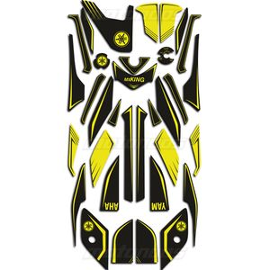 پد ژله‌ای کامل بدنه موتور سیکلت یاماها ام ایکس کینگ (Yamaha MX King) زرد