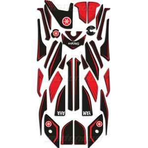 پد ژله‌ای کامل بدنه موتور سیکلت یاماها ام ایکس کینگ (Yamaha MX King) قرمز