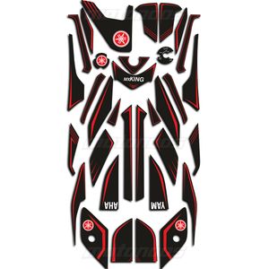 پد ژله‌ای کامل بدنه موتور سیکلت یاماها ام ایکس کینگ (Yamaha MX King) قرمز مشکی