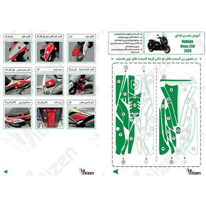 پد ژله‌ای کامل بدنه موتور Yamaha XMAX 2024 کربن