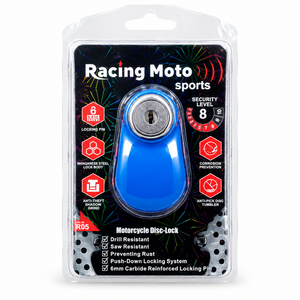 قفل دیسک موتورسیکلت racing moto آبی