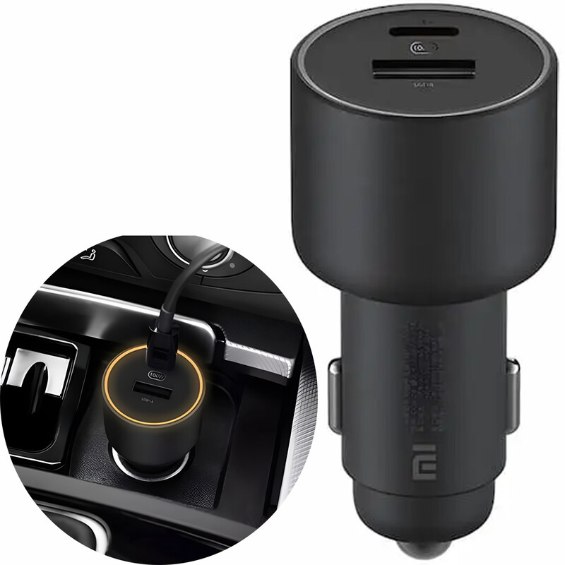 شارژر فندکی فست شارژ شیائومی Xiaomi اصل مدل MDY-16-EQ توان 43 وات
