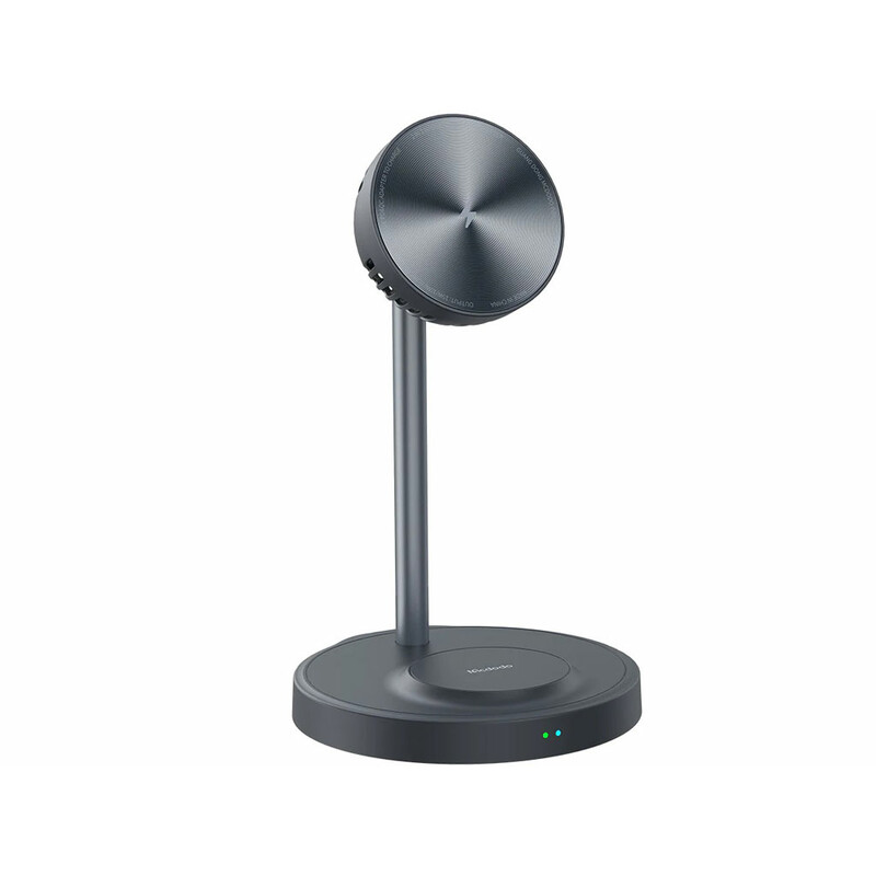 شارژر بی سیم مگنتی رومیزی 15 وات و پایه نگهدارنده موبایل و فن خنک کننده مک دودو Mcdodo Desktop Magnetic Radiator Wireless Charger CH-2151