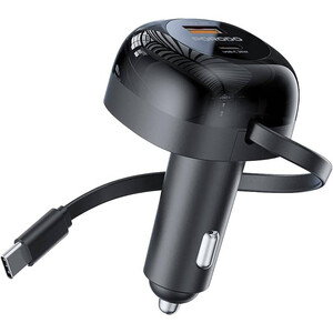شارژر فندکی فست شارژ ماشین 47 وات Type-C و USB پورودو PD-FWCH030-BK