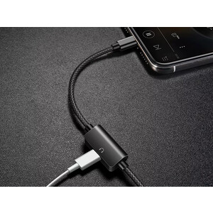 خرید کابل صدا و شارژ لایتنینگ بیسوس Baseus CALYU-01 Music Series Audio Cable