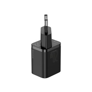 شارژر دیواری فست شارژ بیسوس همراه کابل لایتنینگ Baseus Super Si Quick Charger 1C 20W TZCCSUP-A03