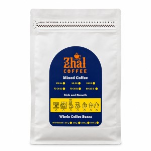 دانه قهوه اسپرسو80%روبوستا 20%عربیکا ژال کافیespersso