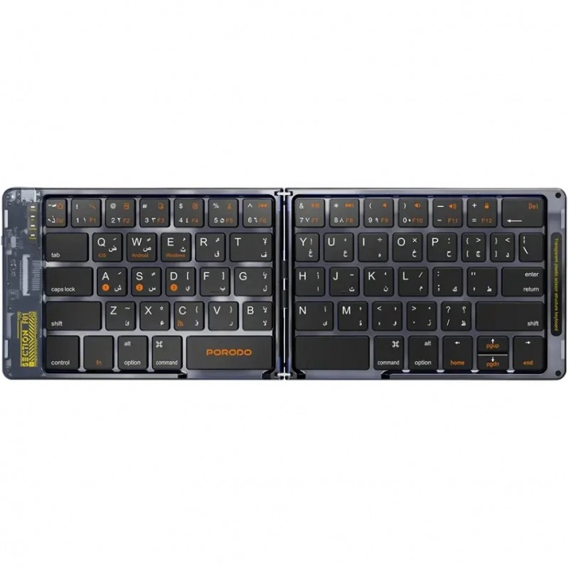 کیبورد بلوتوثی تاشو پرودو مدلCrystal Shell PD-ETK03