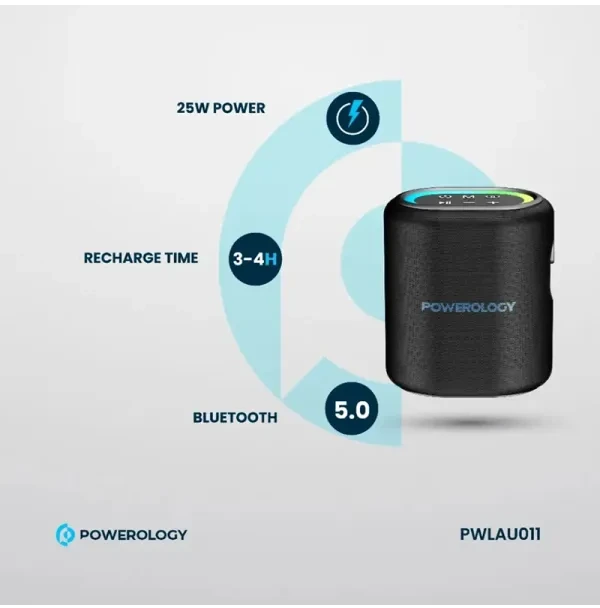 اسپیکربلوتوثی قابل حمل پاورولوژی مدل PWLAU011