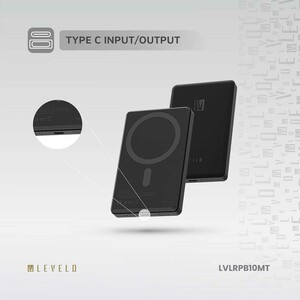 پاوربانک وایرلس 15 وات و تایپ سی 20 وات لِوِلو