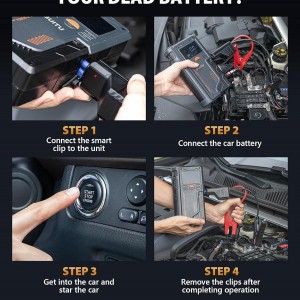 پمپ باد و جامپ استارتر همه‌کاره خودرو مدل st-9631 pro برند SUITU