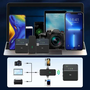 میکروفن یقه ای بی سیم SX31 3 in 1 Multi-Function مدل (دومیکروفنه)