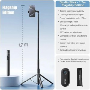 سه پایه بلوتوث سلفی استیک یکپارچه Oth-AB226