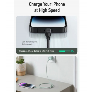 کابل شارژ انکر فست شارژAnker USB-C to Lightning 3ft مدل A80B5H11