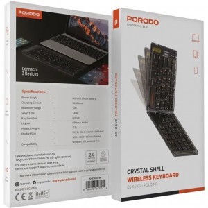 کیبورد بلوتوثی تاشو پرودو مدلCrystal Shell PD-ETK03