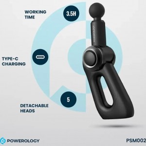 ماساژور تفنگی پاورولورژی مدلPowerology Full-Body Massage Gun PSM002