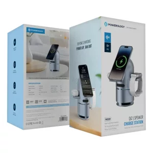 شارژر وایرلس به همراه اسپیکر پاورولوژی مدل PWCUQC039