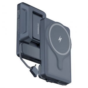 پاوربانک وایرلس 15 وات و تایپ سی 20 وات 5000 با قابلیت اتصال به دریچه کولر ماشین پاورولوژی PPBCHA32