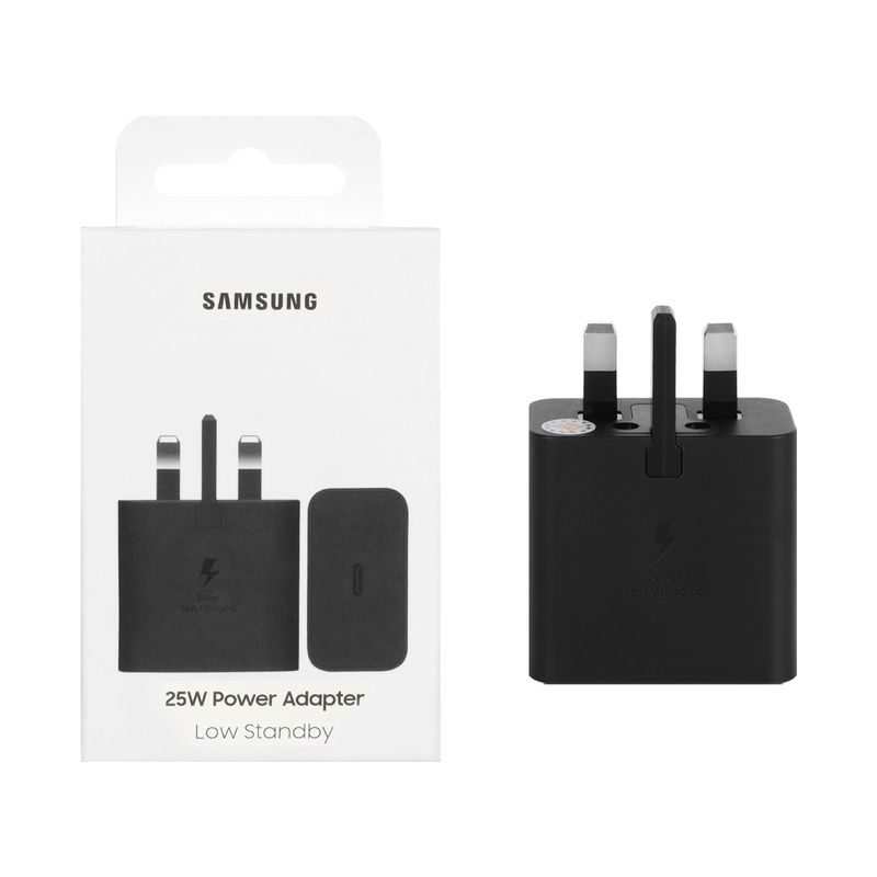 شارژر سه پین SAMSUNG 25W اصلی T2510 ( فست و PD) مشکی گارانتی دار
