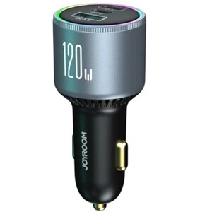 شارژر فندکی سوپر فست شارژ ماشین تایپ سی 120 وات با کابل دو سر تایپ‌سی جویروم