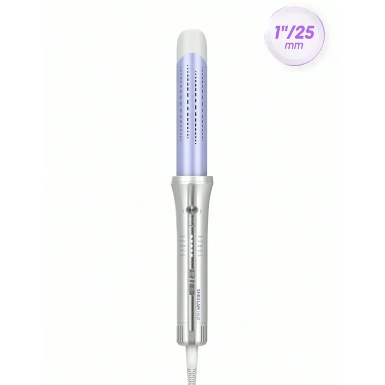 کرلی استایلر ایر فلو بنفش شیگلم مدل پرو چرخشی | SHEGLAM Airflow Curly Styler Pro سایز ۲۵