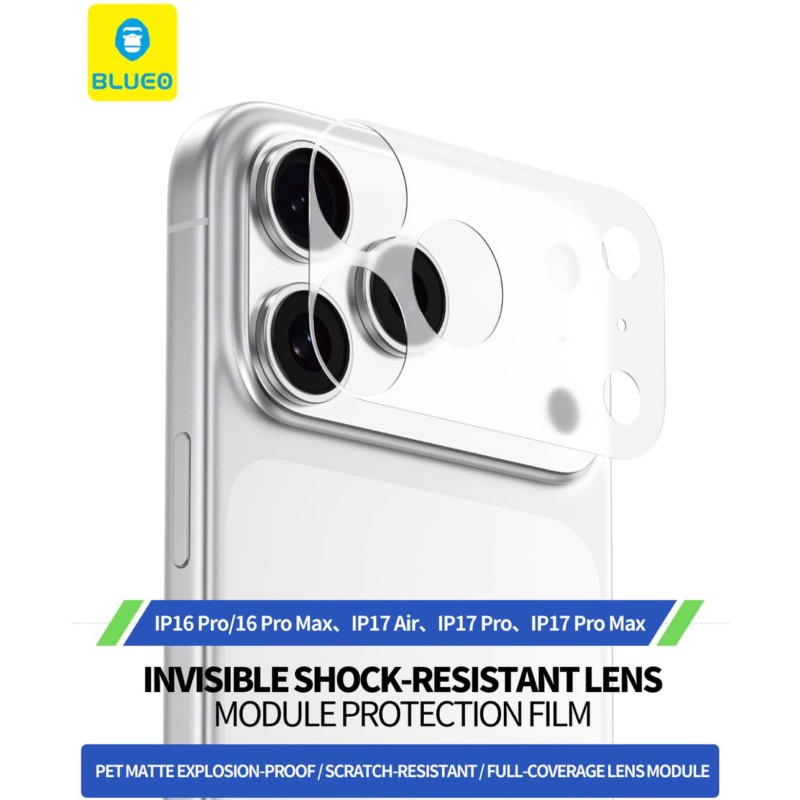 محافظ دور لنز بلو Blueo Invisible Shock-Resistant Lens Module Protection Film مناسب برای 17PRO-17PROMAX