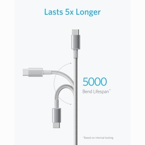 کابل انکر مدل Anker Nylon USB-C to USB-A Cable 1.8m A8173